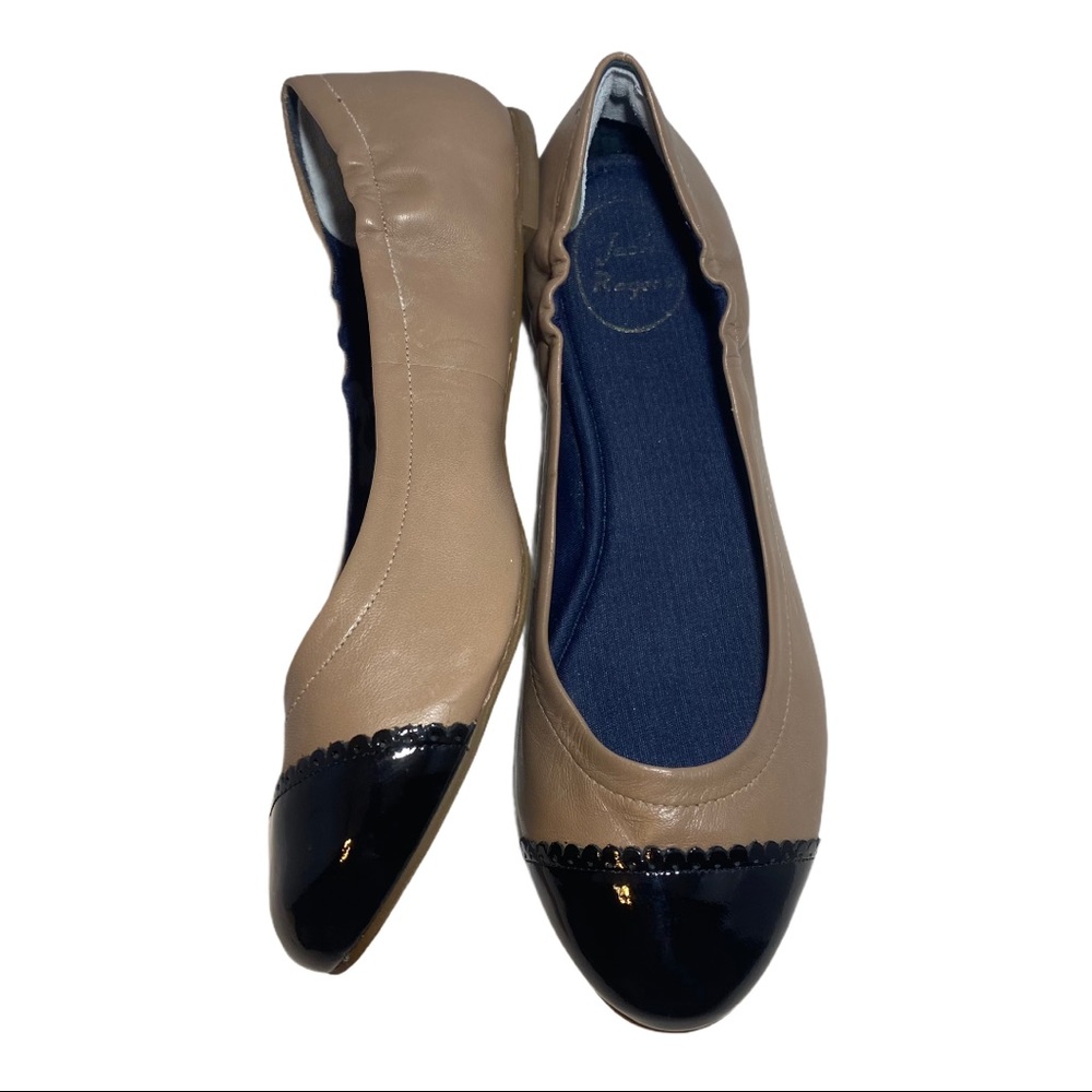 Jack Rogers Bree cap toe ballet flats shoes sz 9.5